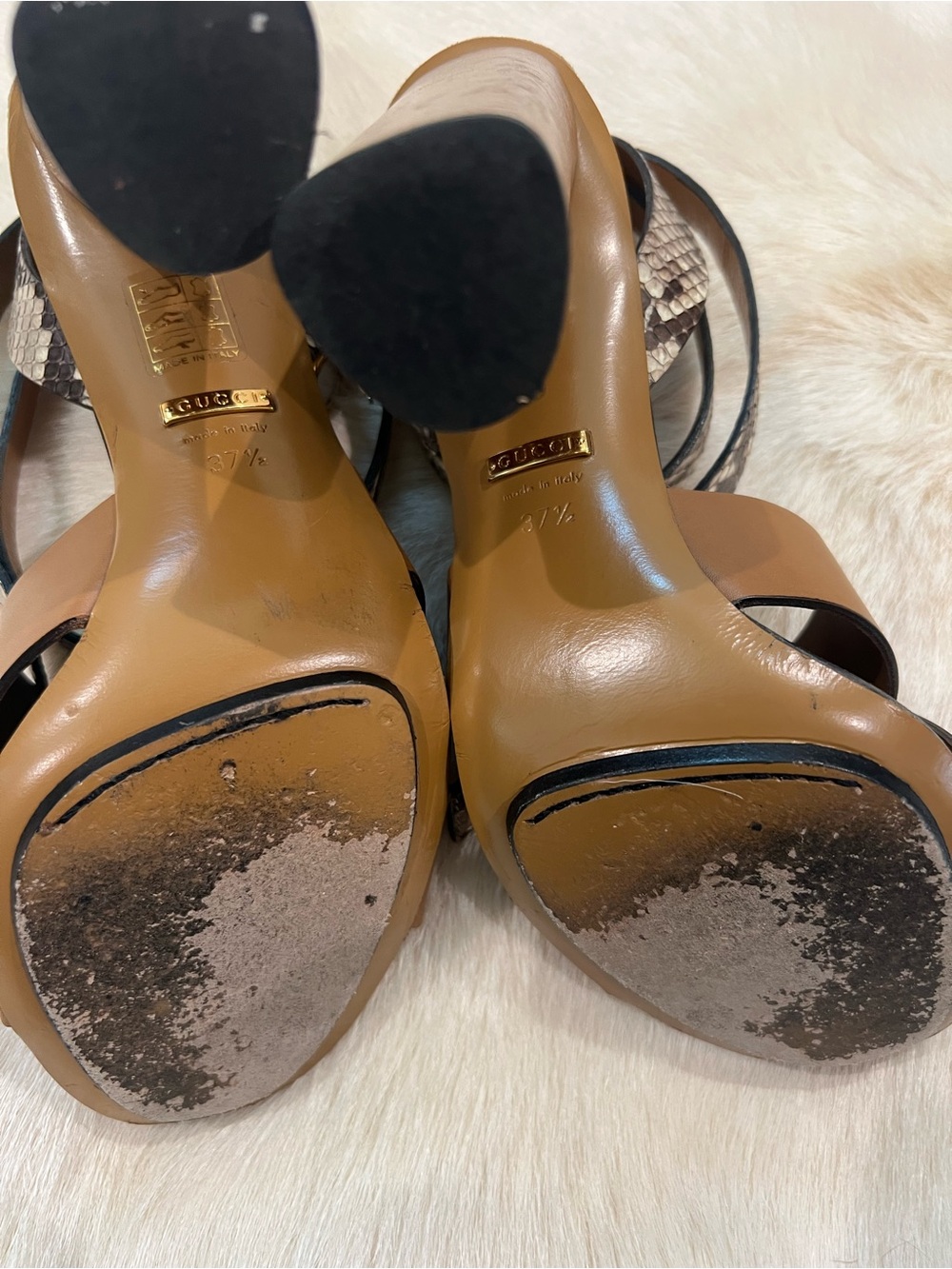 GUCCI Anaconda Sandals, size 7.5 (37.5) - Picture 3 of 3